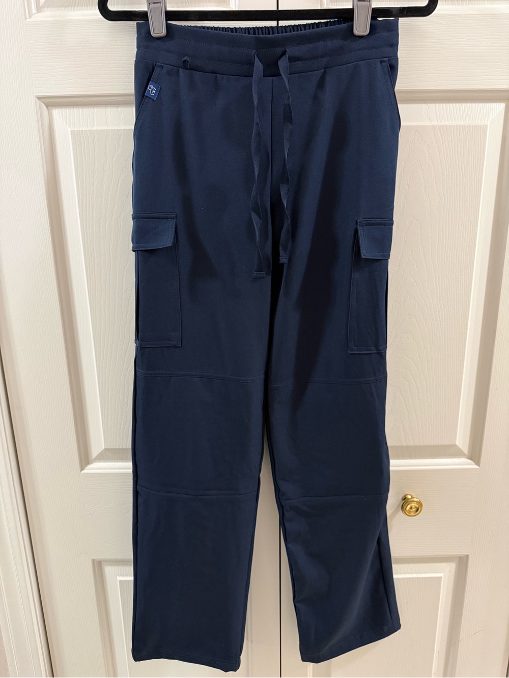 Dr. Woof Scrub Pants XS Navy Cargo Drawstring Stretch Vet Medical NWT